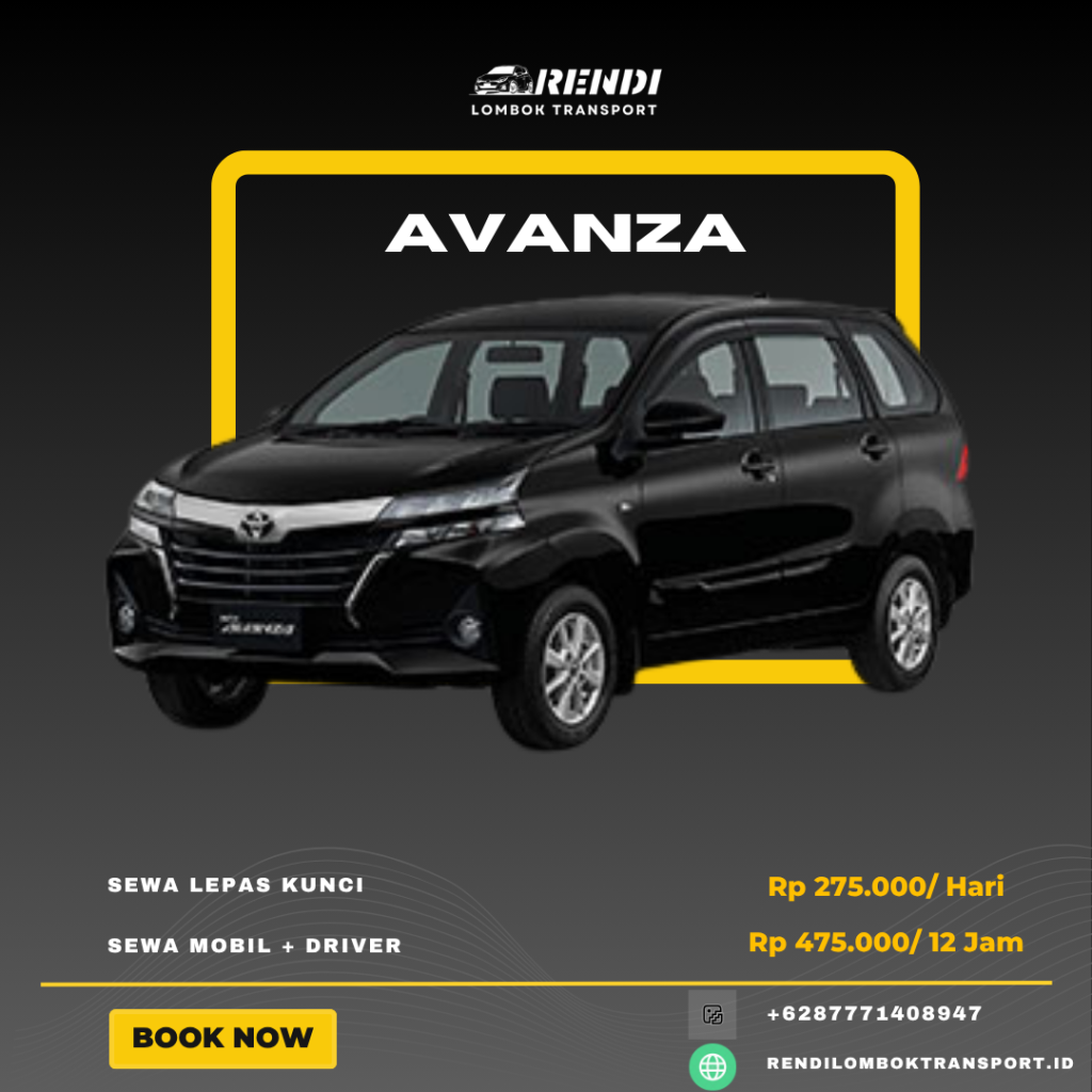 Sewa Mobil Avanza Lombok Murah