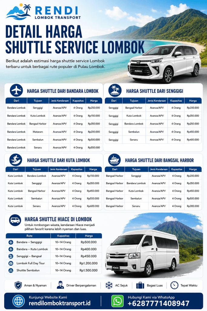 Shuttle Service Lombok